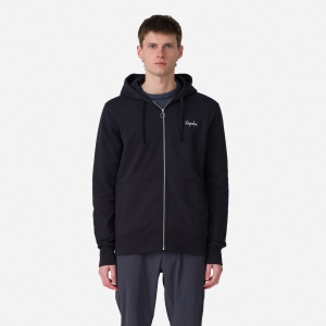 Mikiny Rapha Logo Panske Čierne Biele | 8412657-MY