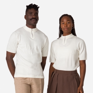 Topy Rapha St Raphael Quarter Zip Knit Panske Biele | 7219065-XW