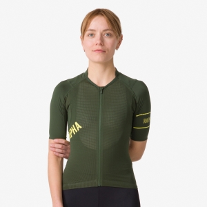 Tričko Rapha Pro Team Lahke Damske Tmavo Olivovo Zelená Zelene | 1458692-CN