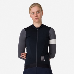 Tričko Rapha Pro Team Long Sleeve Tréningová Damske Čierne Tmavo Siva | 9354276-FA